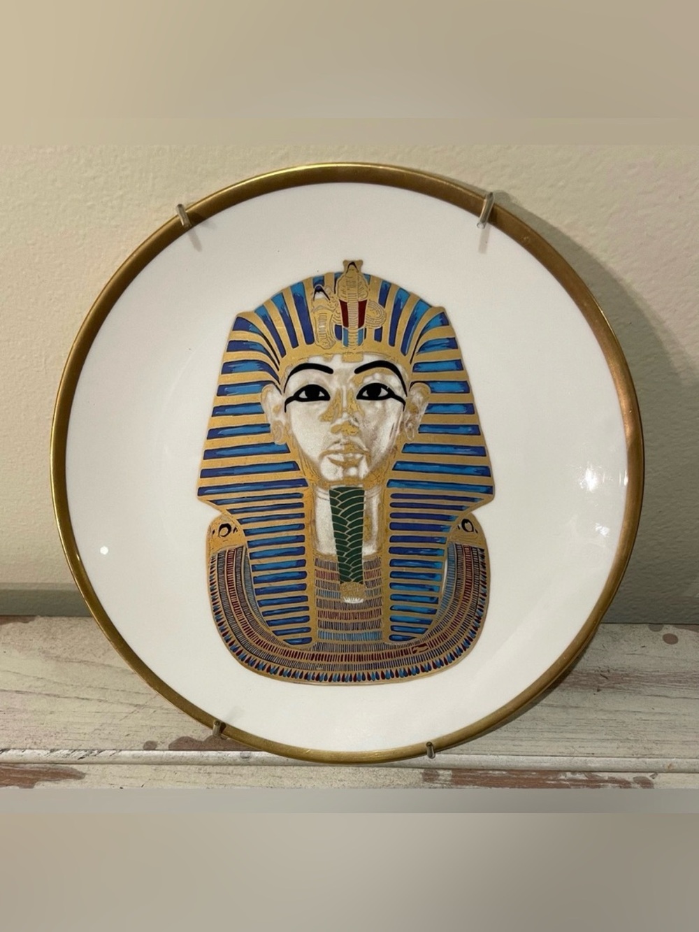 Vintage 1978 Shenango China King Tutankhamun Commemorative Collector Plate 7"